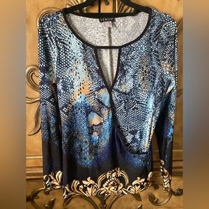 Venus snake skin print top